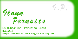 ilona perusits business card